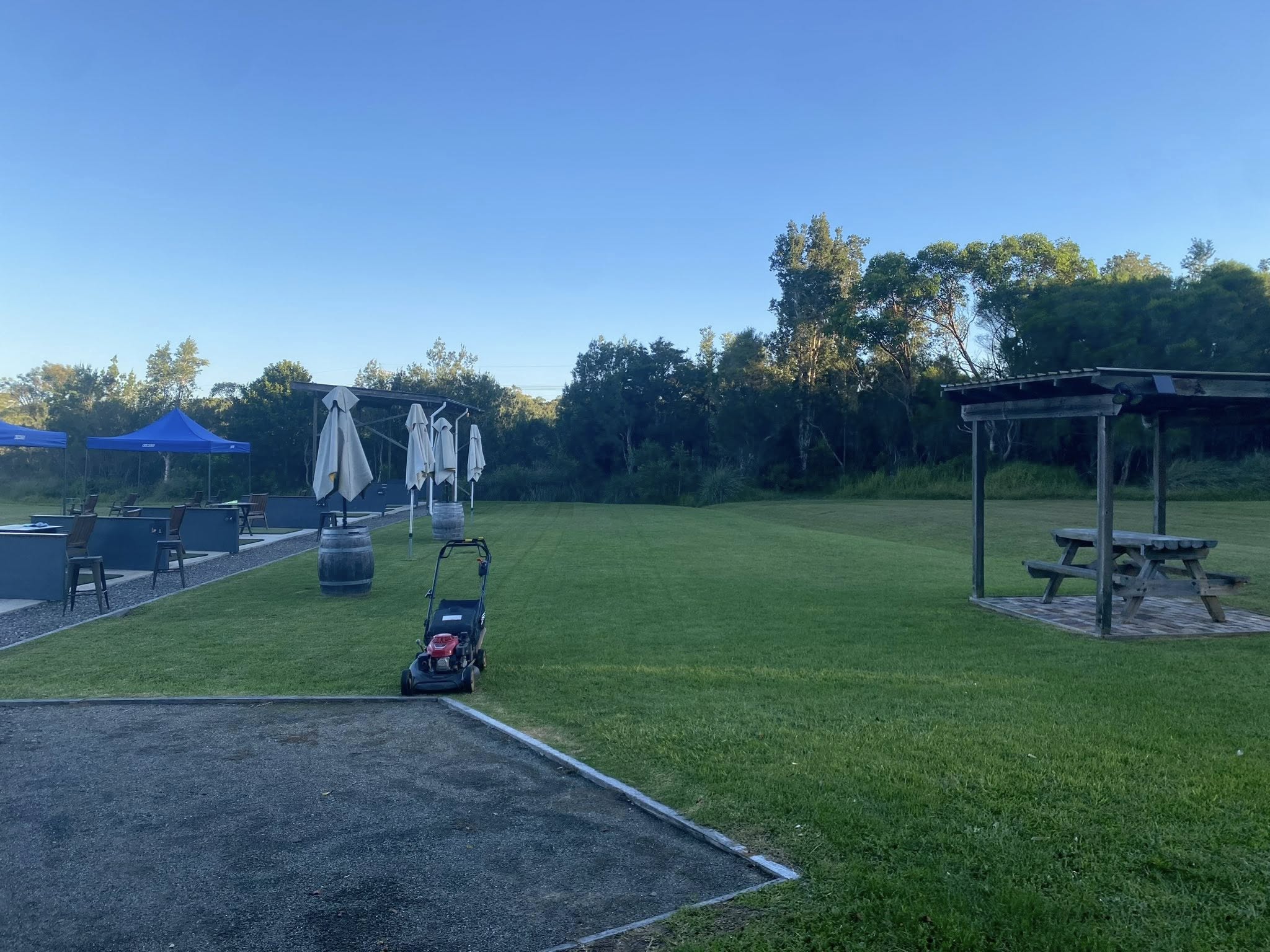 Property clean-up after mowing